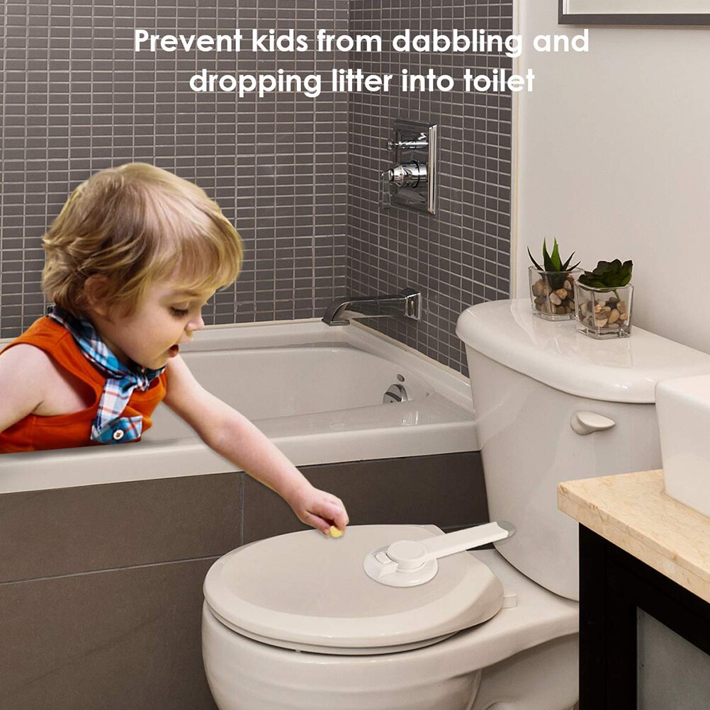1pc Safety Toilet Lock Easy Installation Toilet Seat Lock Adhesive Baby Proof Toilet Lid Lock Child Proof Baby Safety Lock Kids