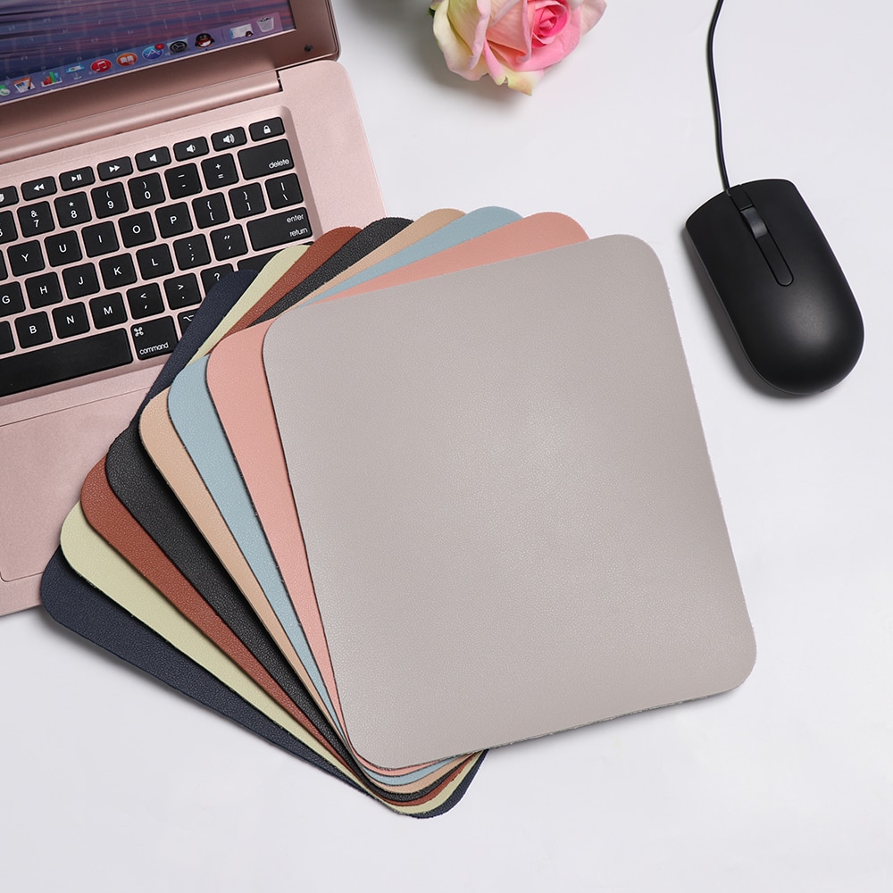 1PC Universal Anti-slip Mouse Pad Leather Gaming Mice Mat Desk Cushion Comfortable For Laptop PC MacBook