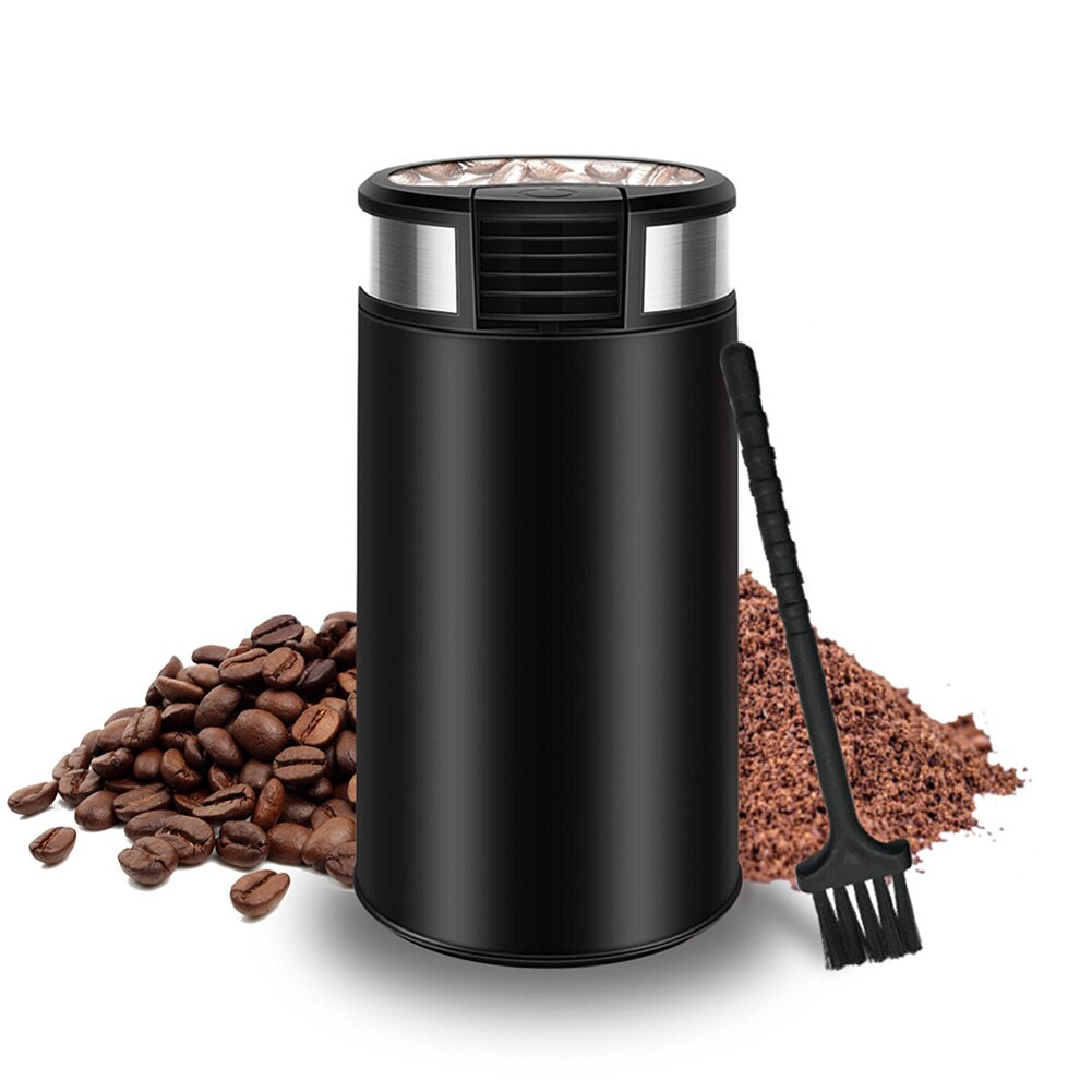 200W Huishoudelijke Elektrische Koffiemolen Rvs Mini Zout Peper Spice Noten Molen Koffieboon Slijpmachine