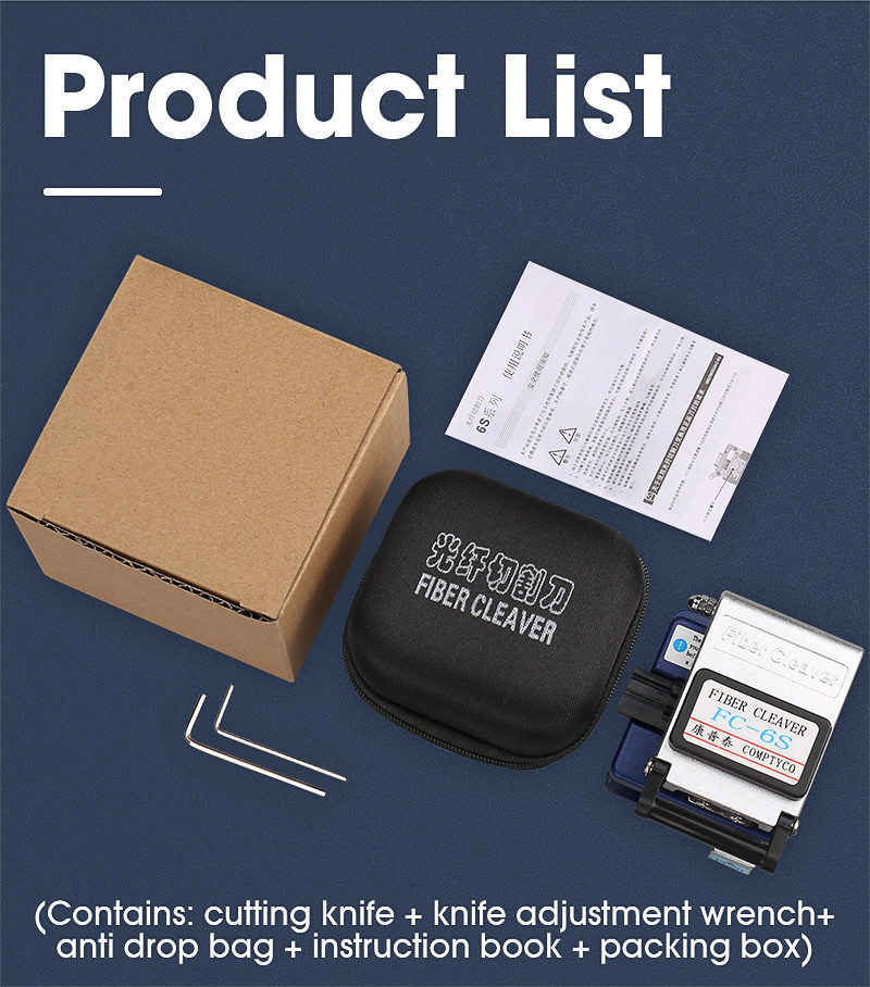 Ftth Tool Fiber Cleaver FC-6S Optical Fiber Cutting Knife Fiber Optic Cutter Cold Contection Dedicated Metal