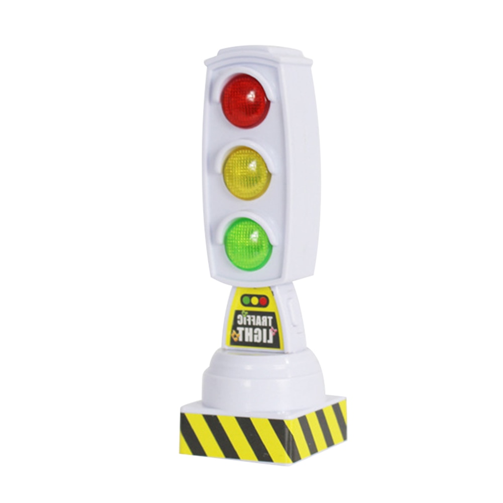 Simulatie Verkeersborden Stop Muziek Licht Blokken Model Vroege Onderwijs Kinderen Speelgoed Perfecte Accessoire Voor Uw Spelen Gebieden Kids Speelgoed: WHITE