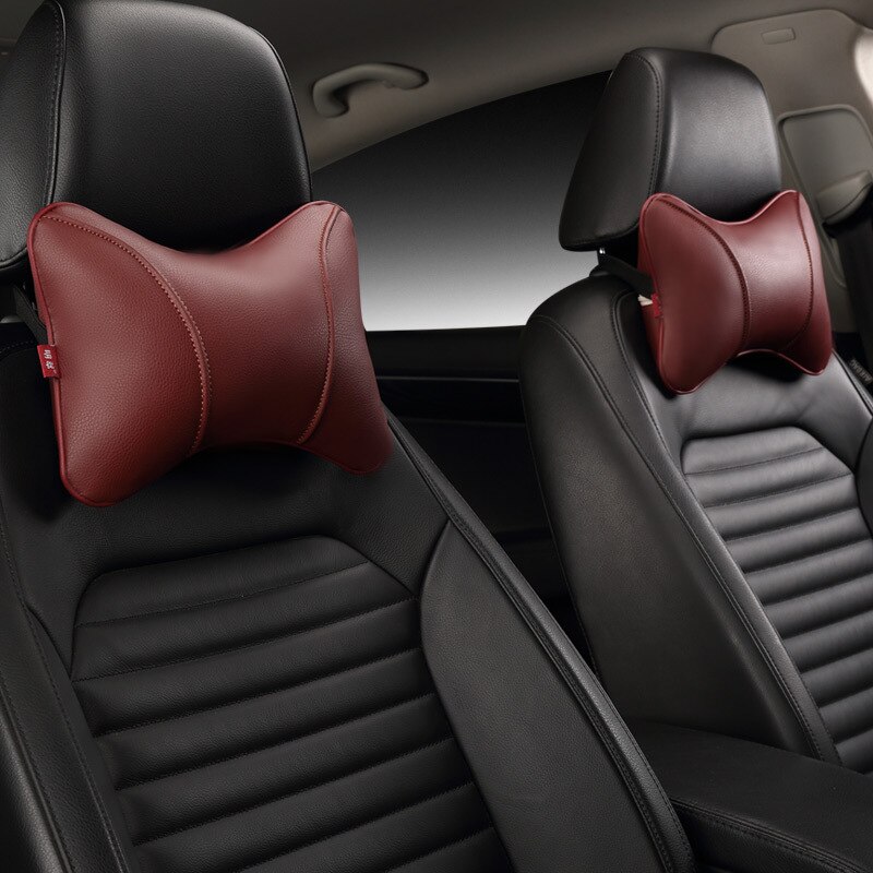 Reposacabezas de asiento de coche, cojín de descanso para el cuello, almohada de apoyo para la cabeza, relleno de algodón Pp con forma de hueso, 2 piezas