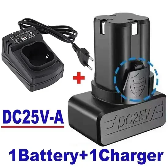 100% 25V destornillador eléctrico batería Taladro Inalámbrico Taladro Eléctrico batería destornillador inalámbrico llave: Azul