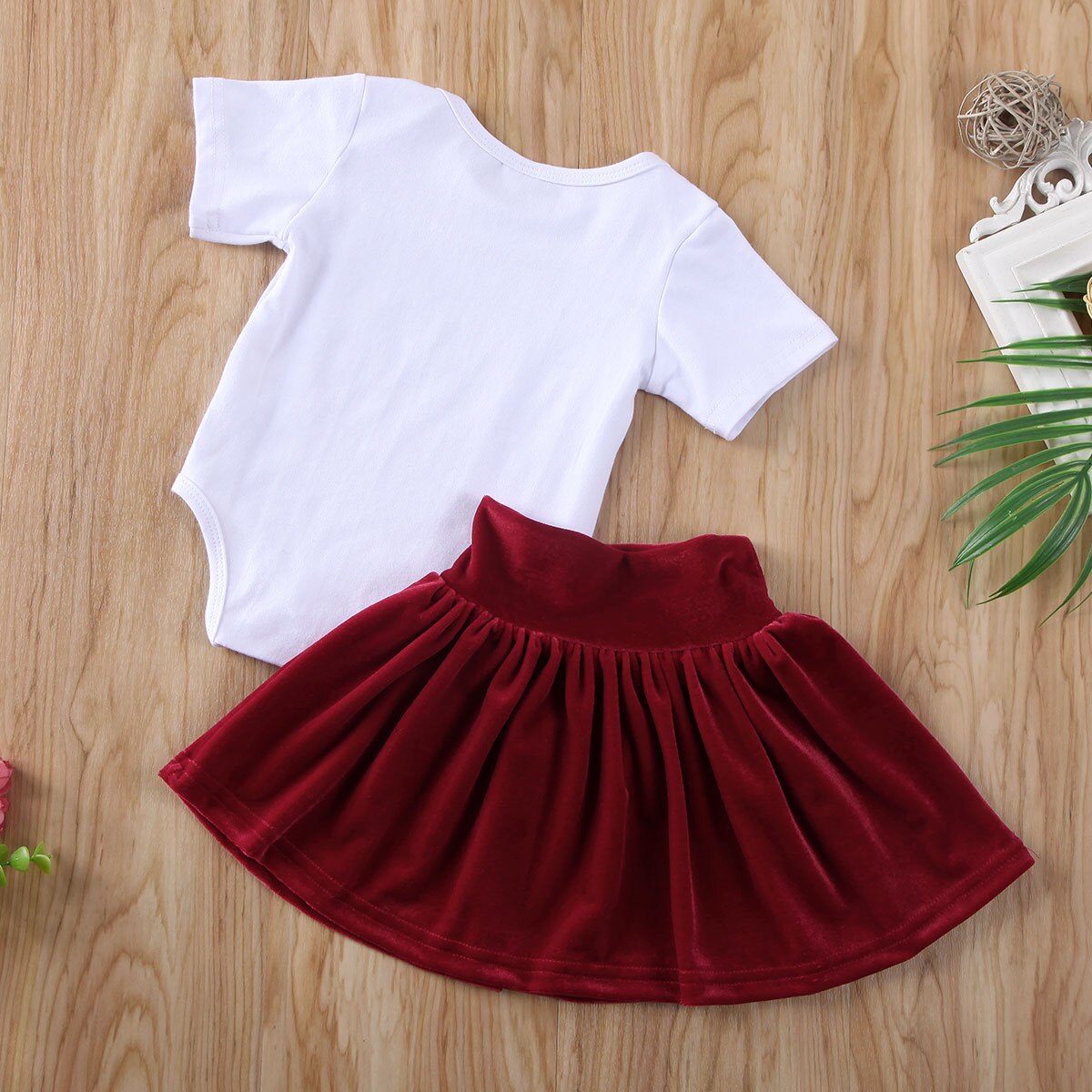 ropa de verano de bebé niño chico bebé chica de San Valentín ropa de manga corta mameluco de vaqueros pantalones de terciopelo pantalones de/falda 2 uds trajes