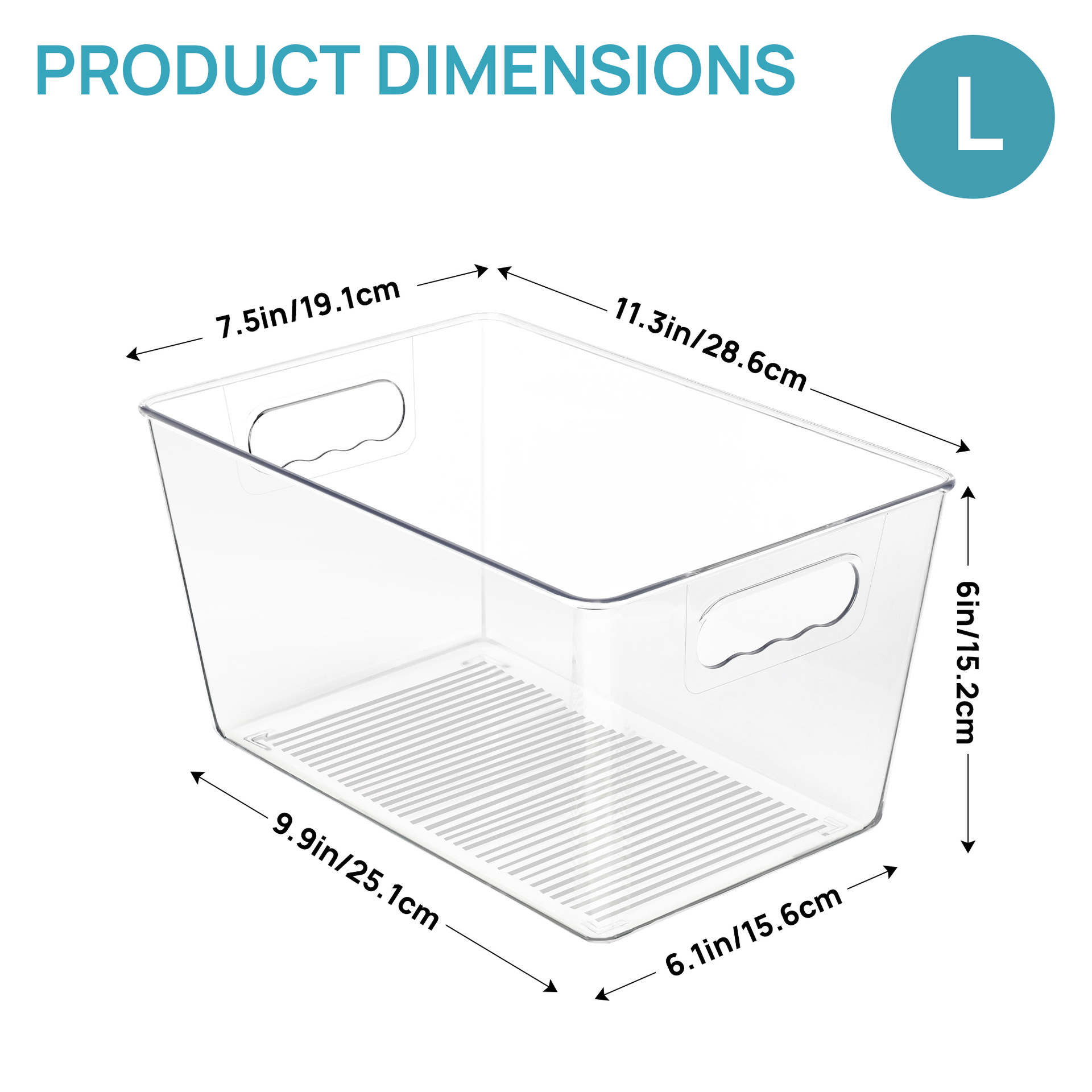 9/10/11/13 inch Transparent Stackable Storage Box With Lid, Large Plastic Container With Handle, Used For Food Storage Room: S / Red