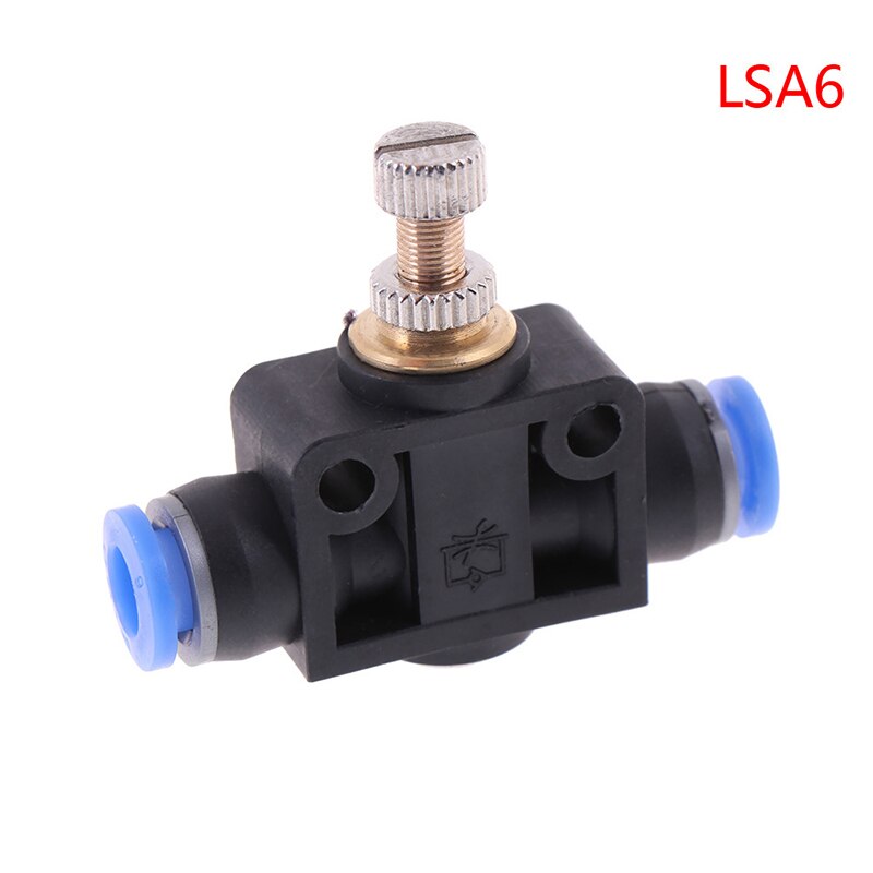 ! Pneumatic Airflow Regulator 4mm 6mm OD Hose Tube Gas Flow Adjust Valve Connector Fitting Air Speed Controller: 6