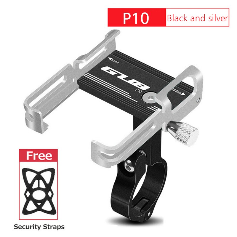 GUB 7 Style MTB uchwyt na telefon rowerowy motocykl wsparcie montaż GPS kierownica rowerowa rower przywieszki do telefonów komórkowych dla 3.5 do 7.5 cala: P10-Black silver