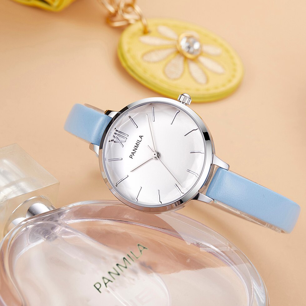 Klassiske hvide dameure enkel stor urskive quartz ur dame læder vandtæt kjole armbåndsur ur relogio feminino