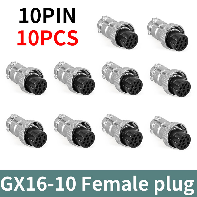 GX16*10PCS Cable Connector 5/8" 2Pin3pin4pin 5pin6pin7pin8pin9pin10pin Male Plug Female Socket Connectors: Beige