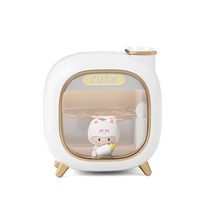 500ML Mini Aromatherapy Humidifier Portable Car Air Humidifier Essential Oil Diffuser USB Air Humidifier for Car Home Travel: WHITE
