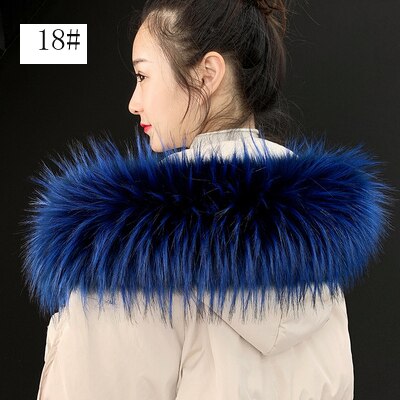 17X80Cm Winter Faux Fur Unisex Jas Trui Sjaals Kraag: 18