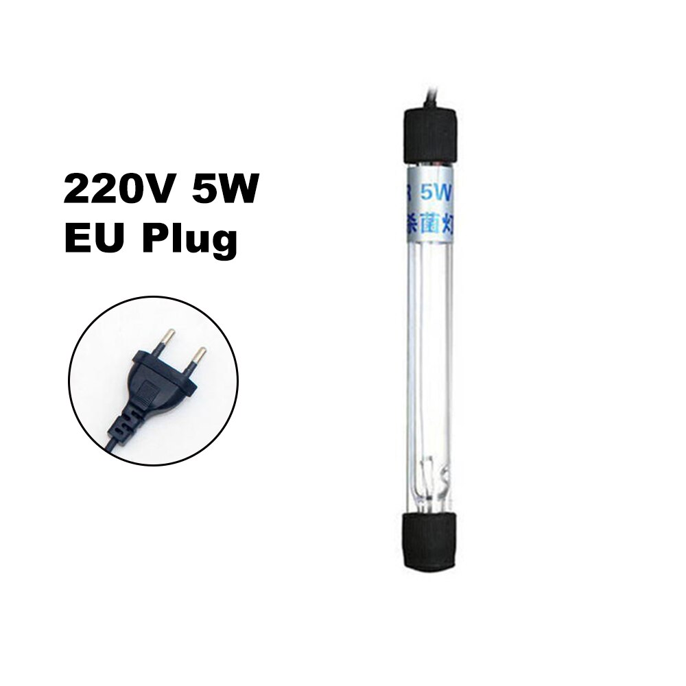 Aquarium Uv Verlichting Aquarium Sterilisator Uv Lamp Desinfectie Waterzuiveraar 5 W/7 W/9 W/ 11 W/13 W Uv Lamp Sterilisator Aquarium Verlichting: 5W EU Plug