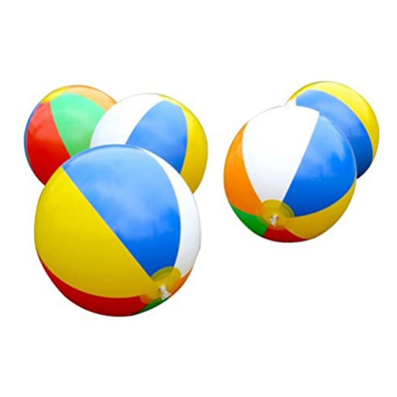 25Cm Kleurrijke Baby Kids Leren Strand Bal Zee Zwembad Water Spelen Bal Opblaasbare Kinderen Educatief Speelgoed