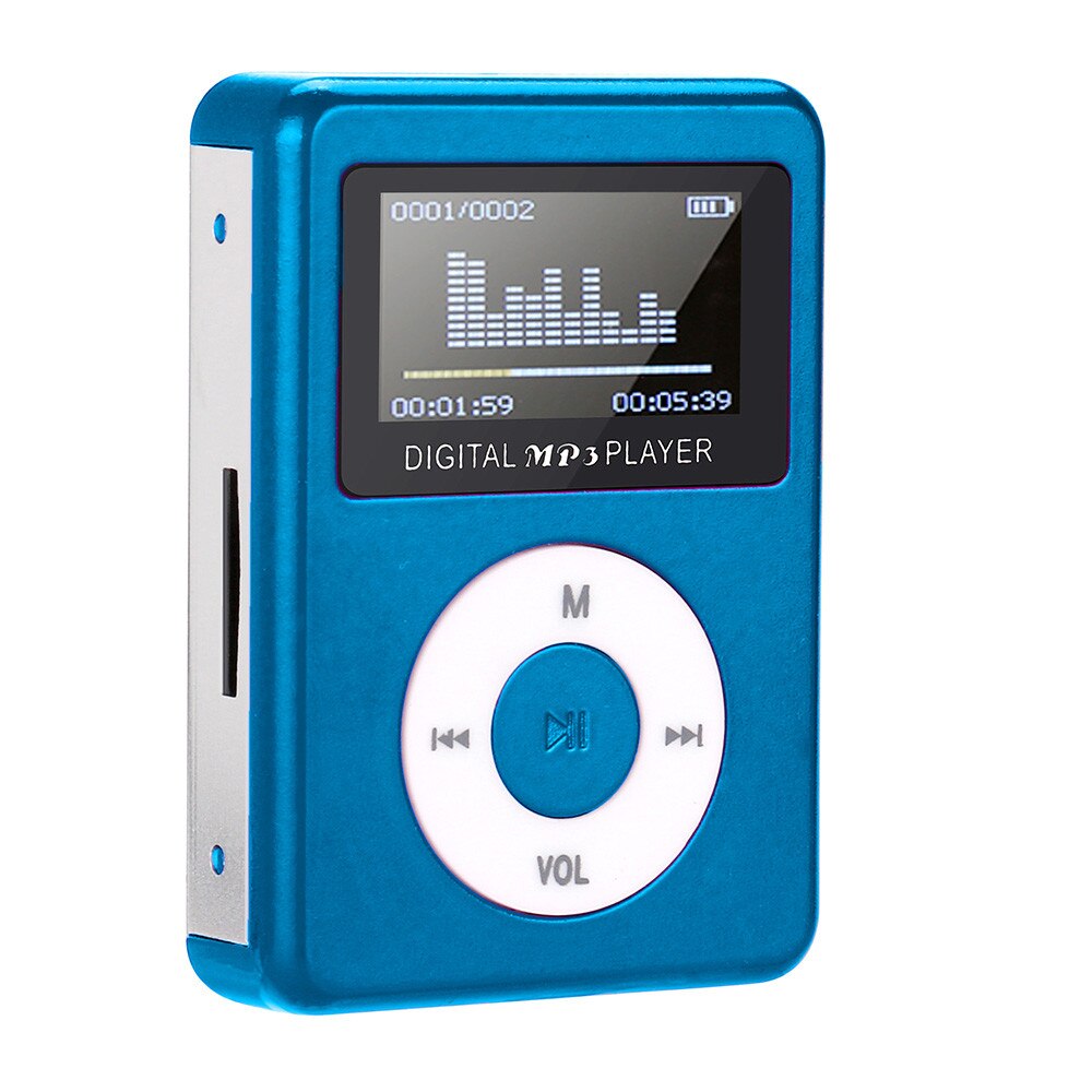 Hifi Portable Mp3 Player Mirror Mini USB Digital LCD Screen Sport Music Player Support 32GB SD TF Card USB Cable