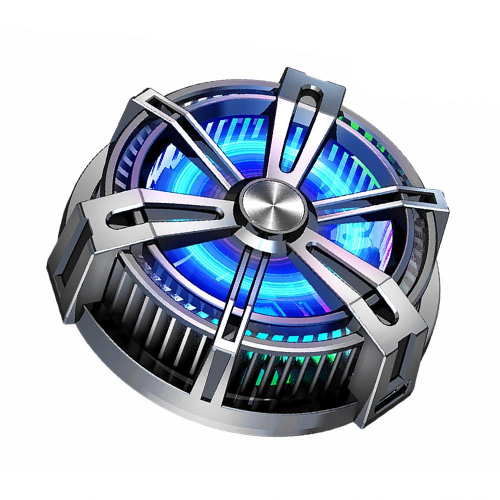 Mode Magnetische Halfgeleider Rgb Koel Licht Game Koellichaam Draagbare Telefoon Fan Koeler Universele Voor Tablet