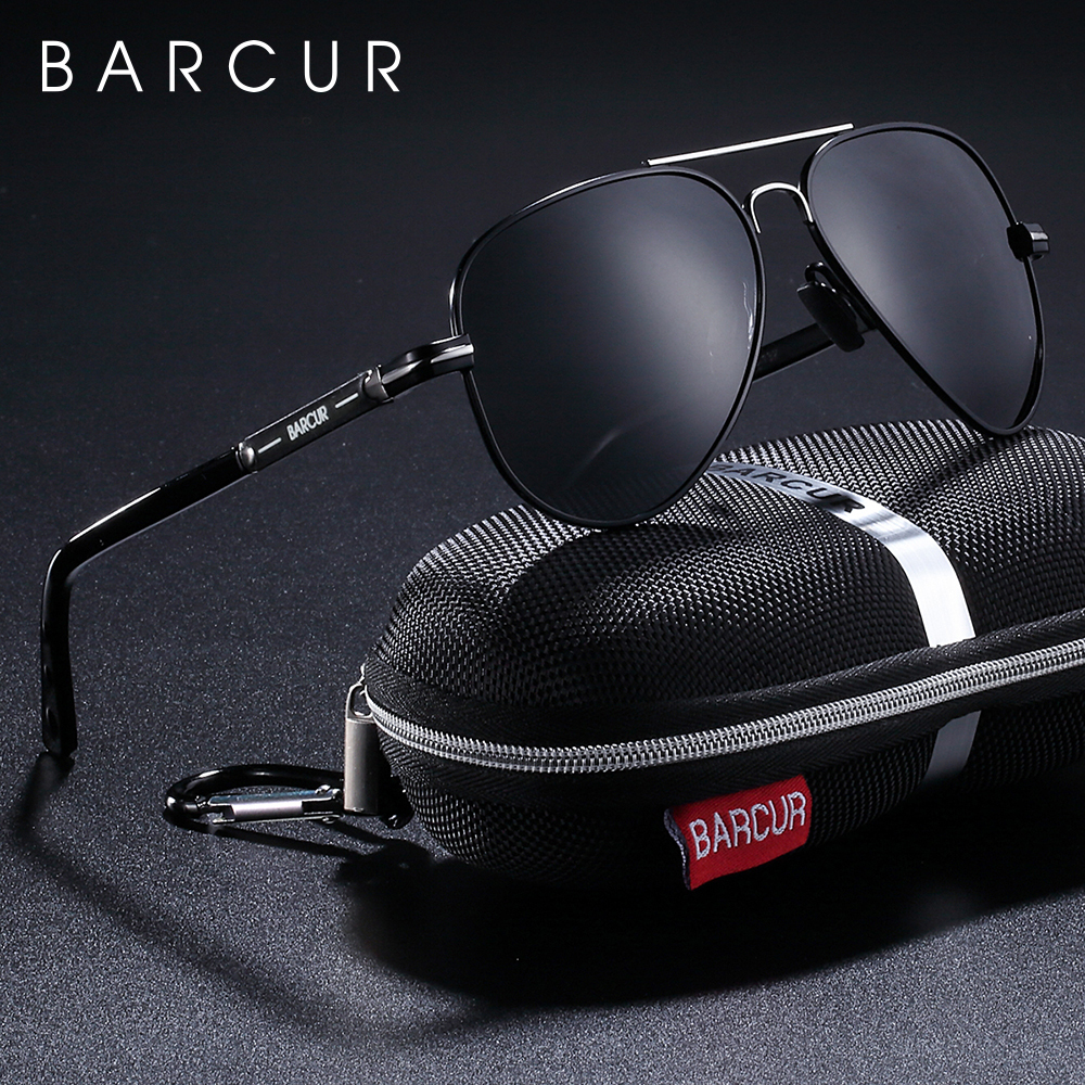 Barcur polarisierte herren sonnenbrille Pilot sonnenbrille für männer zubehör fahren angeln, wandern brillen oculos gafas de sol