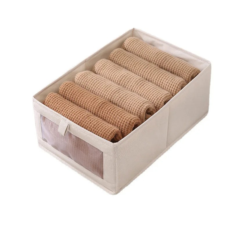 Caja de almacenamiento piezas pantalones, organizador de ropa, armarios y cajones, cajas plegables de tela para dormitorio, organización del hogar, 1 unidad