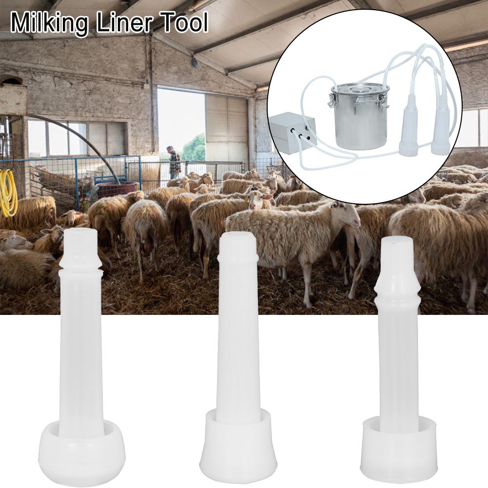 4 Uds. Forros de ordeño de silicona blanca para máquina de ordeño de ovejas herramientas de accesorios DIY para piezas de cabra vaca Kit de granja