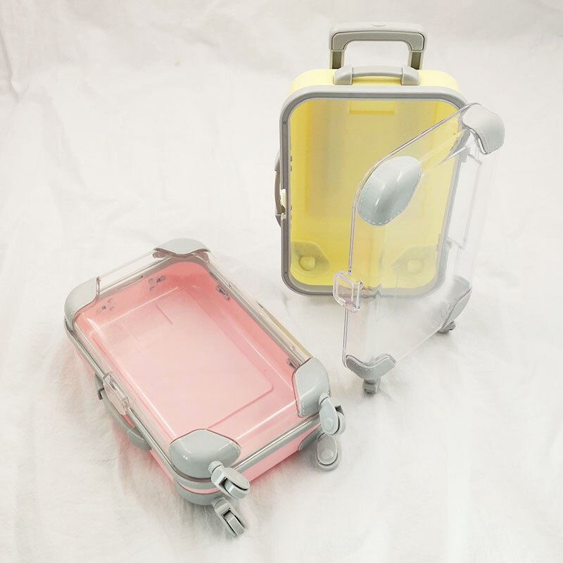 10 pièces faux cils boîte d'emballage rose bagages cils valise vison cils emballage moelleux et bouclé case vide