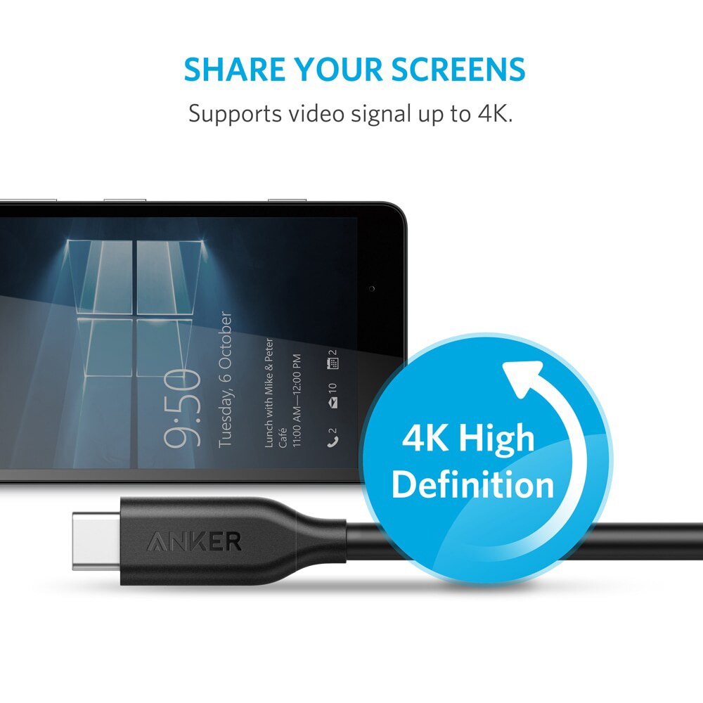 Anker Powerline USB-C a C 3.1 gen 1 cavo, alimentazione per dispositivi USB genere-c galassia,pixel,iPad pro 2018,MacBook,Matebook ecc