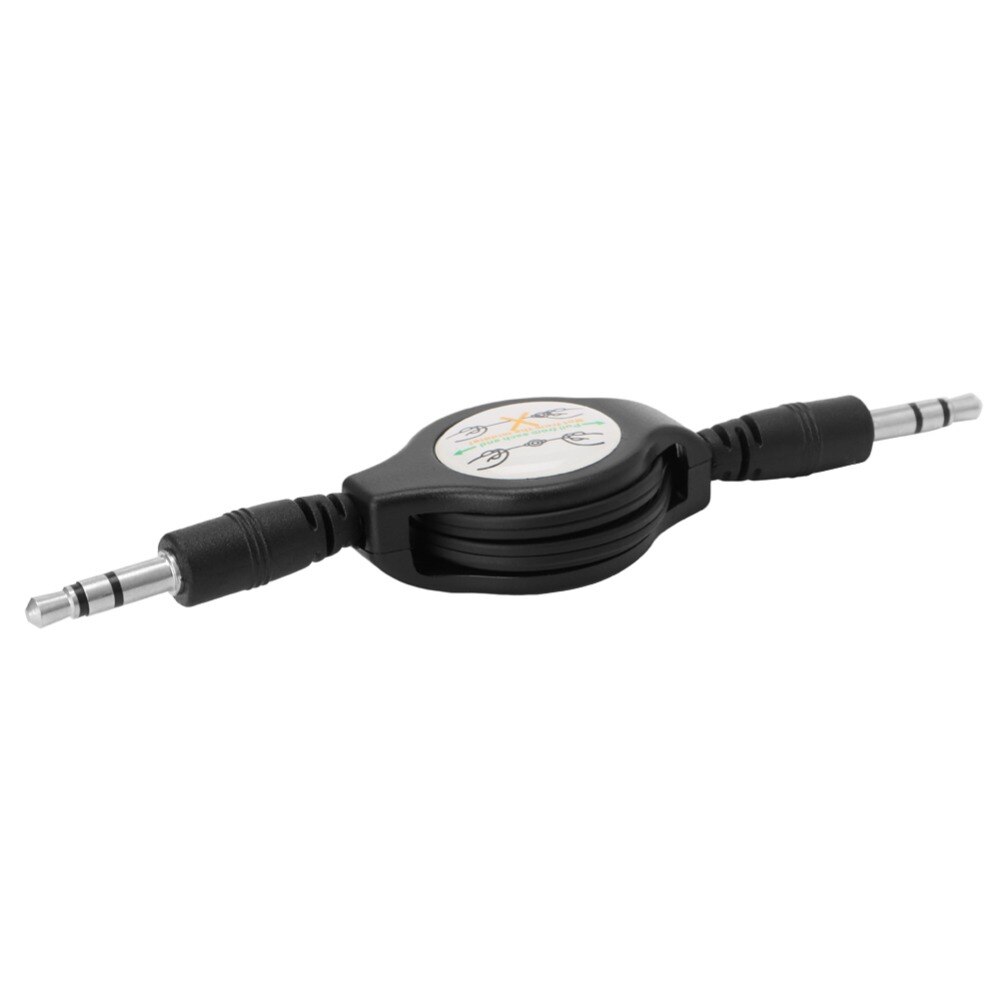 Cable de línea de música auxiliar para coche retráctil 3,5mm para tableta móvil MP3/4/5