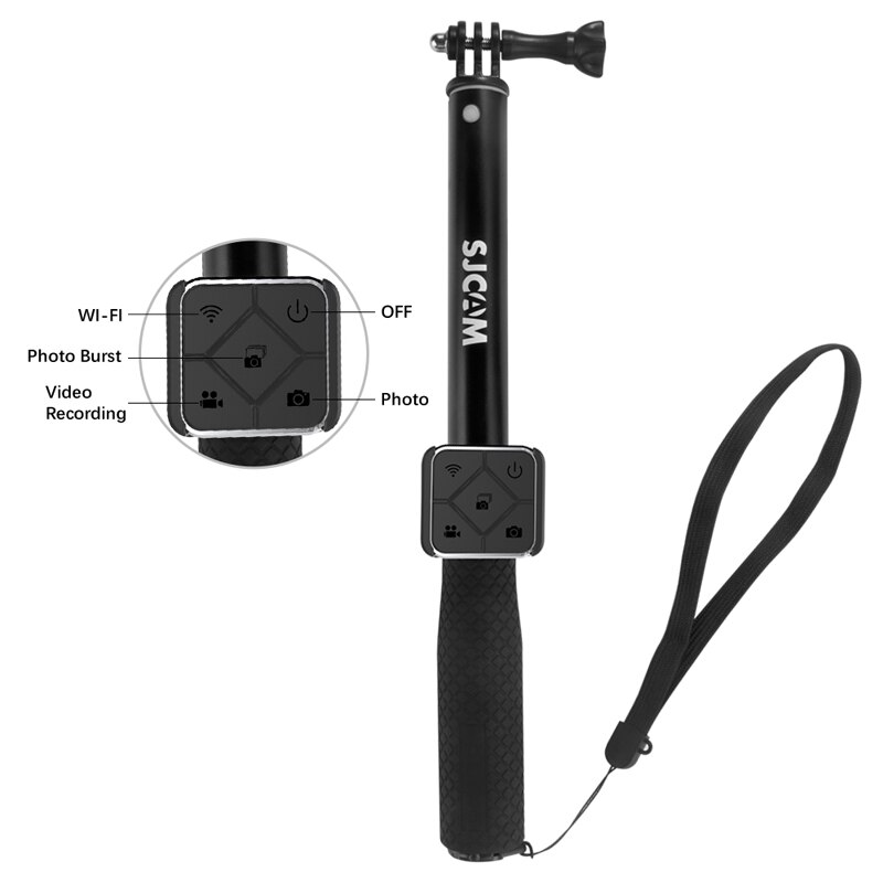 Palo de Selfie de aluminio SJCAM Original y mando a distancia para cámara deportiva SJCM SJ6 LEGEND M20 SJ7 Star SJ8 Series WiFi
