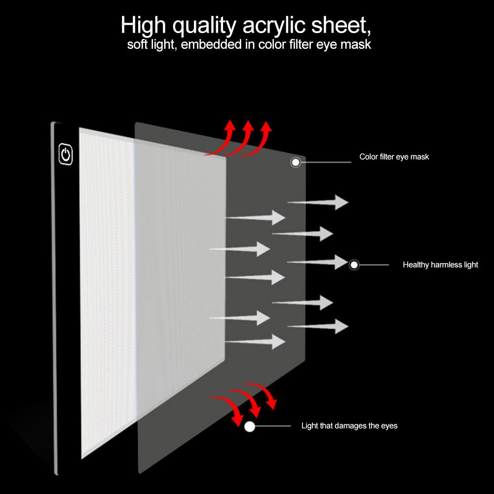 Write-through Board A5 Animation Drawing Board Table Diamond Painting Glow Pen Tablet Pad