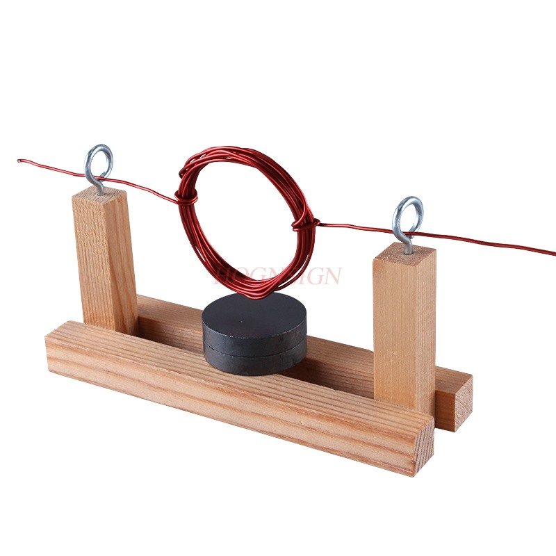 Zelfgemaakte Eenvoudige Elektromotor Handgemaakte Kleine Uitvinding Experimentele Leermiddelen Kinderstudenten Elektromagnetica