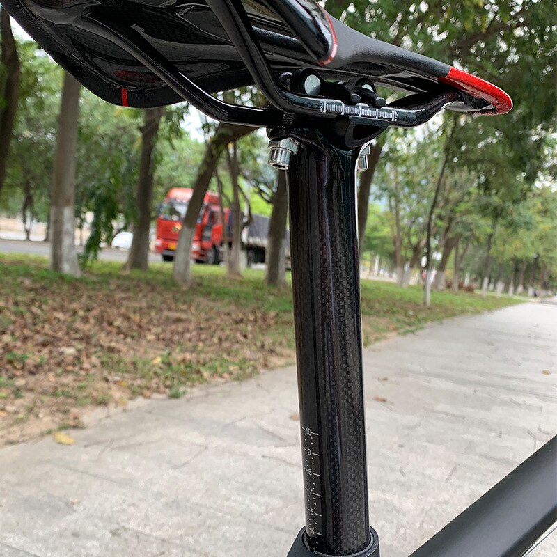 TOSEEK Carbon fiber seatpost Ultralight mtb Bike road bike Seatpost Mountain Bicycle Seat Post 27.2/30.8/31.6mm 3k Carbon Matte