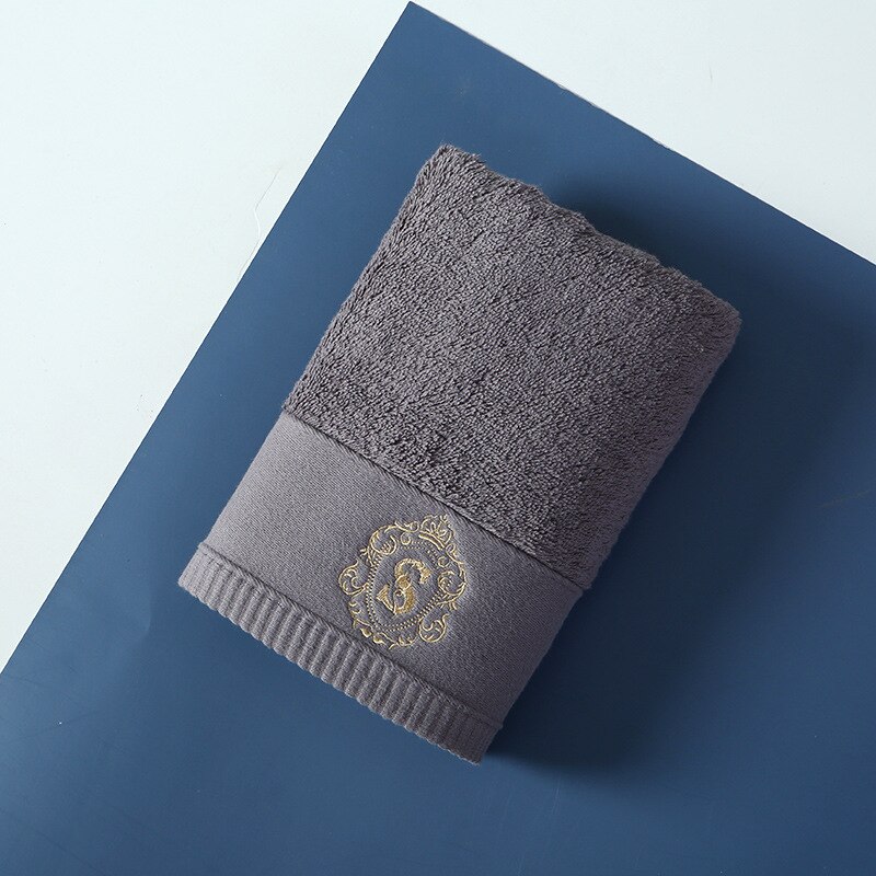Hoogwaardige 100% Katoen Luxe Gezicht Badhanddoek Set Zachte Vijf Sterren Hotel Handdoeken Voor Volwassenen Serviette Sets 80x160cm: Deep Gray