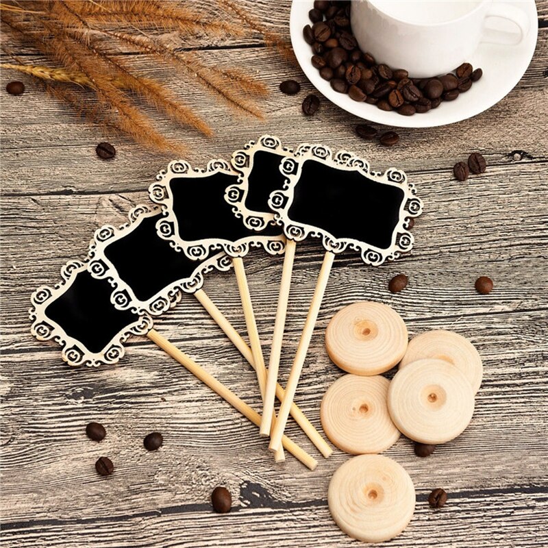 20x Eco-Friendly Rustic wooden chalkboard place cardmini chalkboard signs wooden table numbers