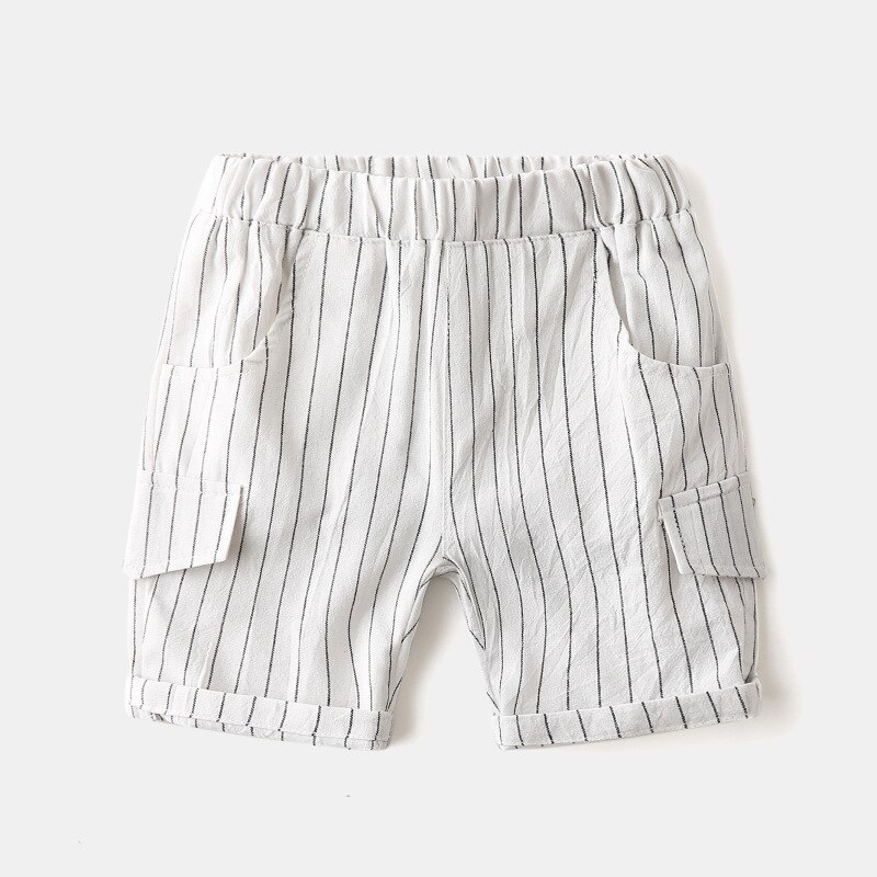 Lille drengs stribe korte bukser sommer børn bomuldsshorts til baby drenge børn strand korte bukser 2-8 år gammel