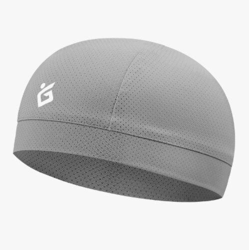 Helm Cooling Cap Voering Beanie Dome Cap Ademend Zweet Wicking Fietsen Running Hoed Voor Fietshelm Snel Droog: light gray