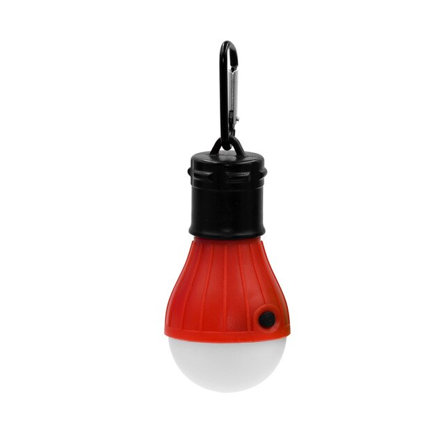 Lanterna portátil tenda luz led lâmpada de emergência à prova dwaterproof água pendurado gancho lanterna para acampamento 4 cores uso 3 * aaa: Red
