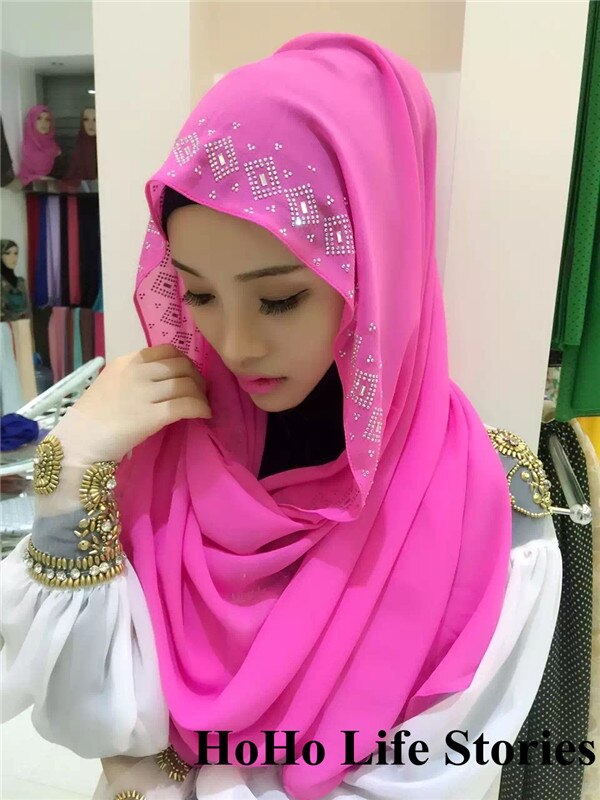 CJ118 180*70cm Middle East drilling Austria muslim hijabs scarf beautiful women of scarves (no underscarf): 9