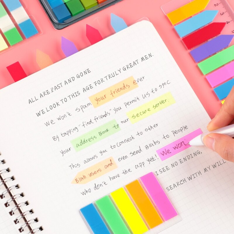 F3MA Rectangle Tabs Notebooks Paper Stickers Pad Self-adhesive Notes Paper Sets Students Office Home Supply for students