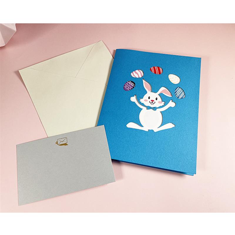 3d Pop Up Easter Cards Cute Rabbit Party Invitation Greeting Cards Carving Hollow Out Cute Greeting Card Easter Card