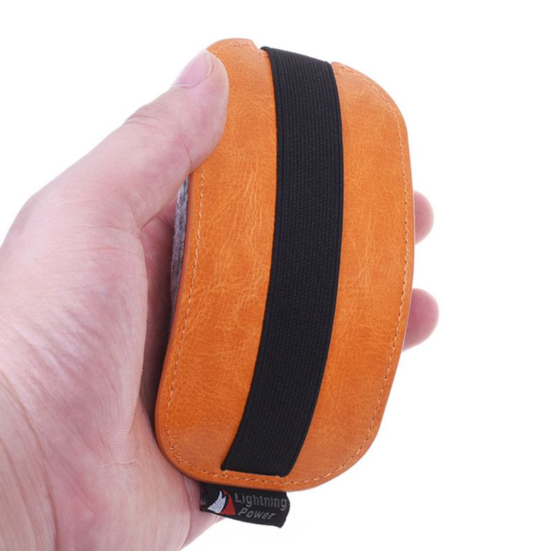 Orange PU Leather Felt Mouse Pouch Travel Carry Case Dust Cover Mice Storage Bag for Apple Magic Mouse 2 Kit