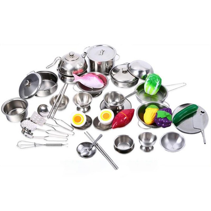 25pcs Stainless Steel Kitchen Cooking Utensils Mini Tools Play House