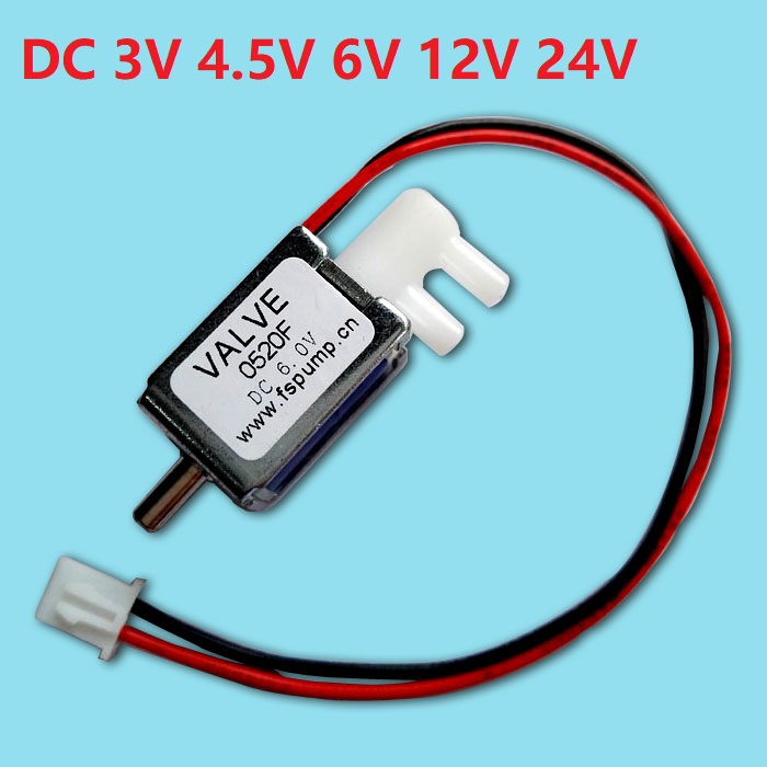 DC 3V 4.5V 6V 12V 24V Tiny Mini Solenoid Valve Two-position Three-way Air Valve Gas Escape valve