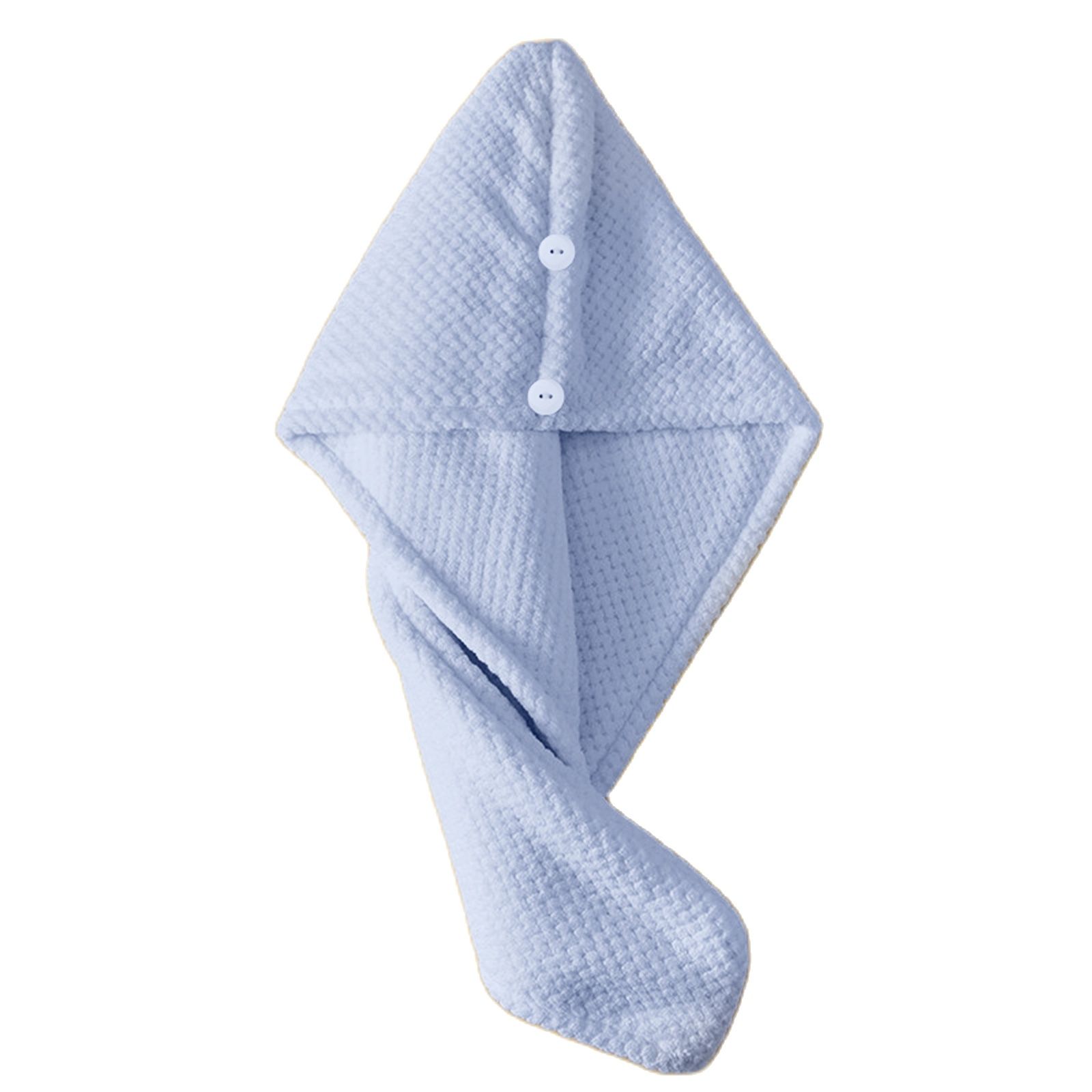 Parel Katoenen Haar Handdoek Wrap Super Absorberend Sneldrogend Haar Handdoeken Microfiber Haar Hoed Caps Voor Drogen Krullend Lang Dik Haar: Sky Blue