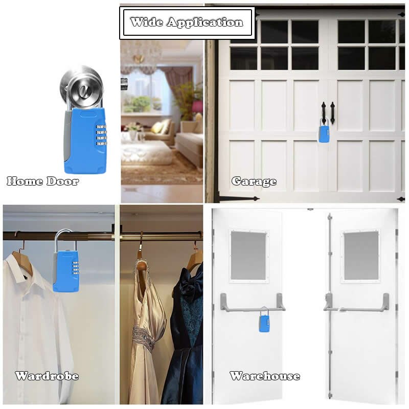 Free Installation Key Safe Padlock Hidden Key Storage Box, Security Password Locker Stainless Steel Key Box For Home Company