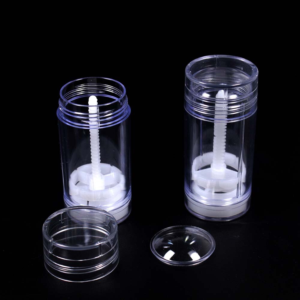 High Capacity Deodorant Container Cosmetic Lotion Fondation Bar Empty Package Plastic Transparent Solid Glue Tube 30g 50g 75g: 75g / Clear