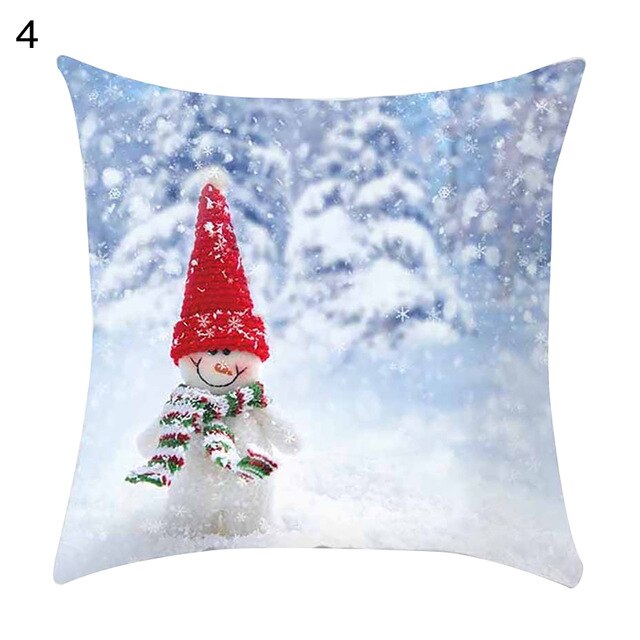 45 * 45cm julesnemand pudebetræk seng bilpynt hjem hotel børneværelse julepynt blødt og behageligt.