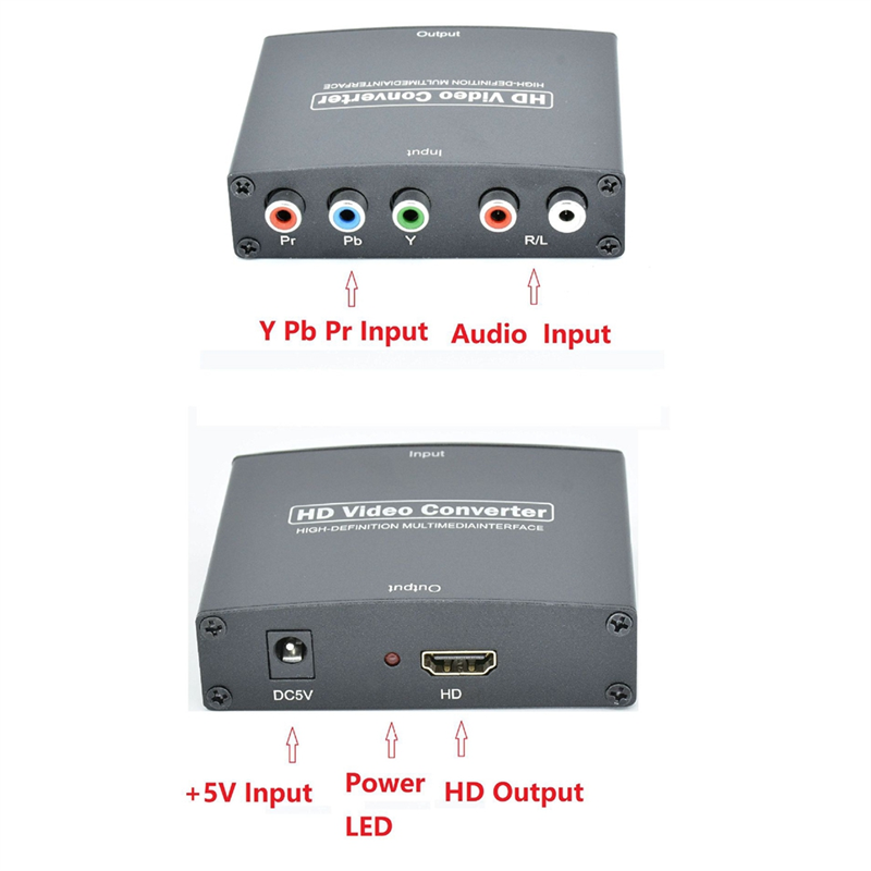 Convertidor de componente de Ypbpr a HDMI, Compatible con HD, L/Raudio a HDMI
