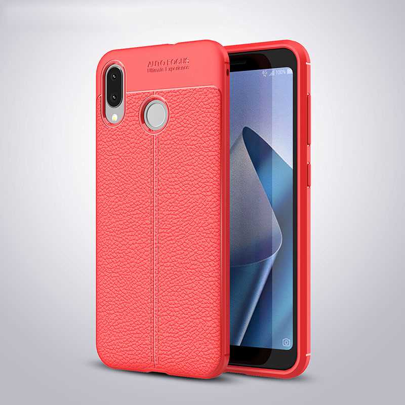 Mokoemi Lichee Muster Shock Proof 5,5 "Für Asus Zenfone Max M1 ZB555KL Fall Für Asus Zenfone Max M1 Telefonkasten abdeckung: Red