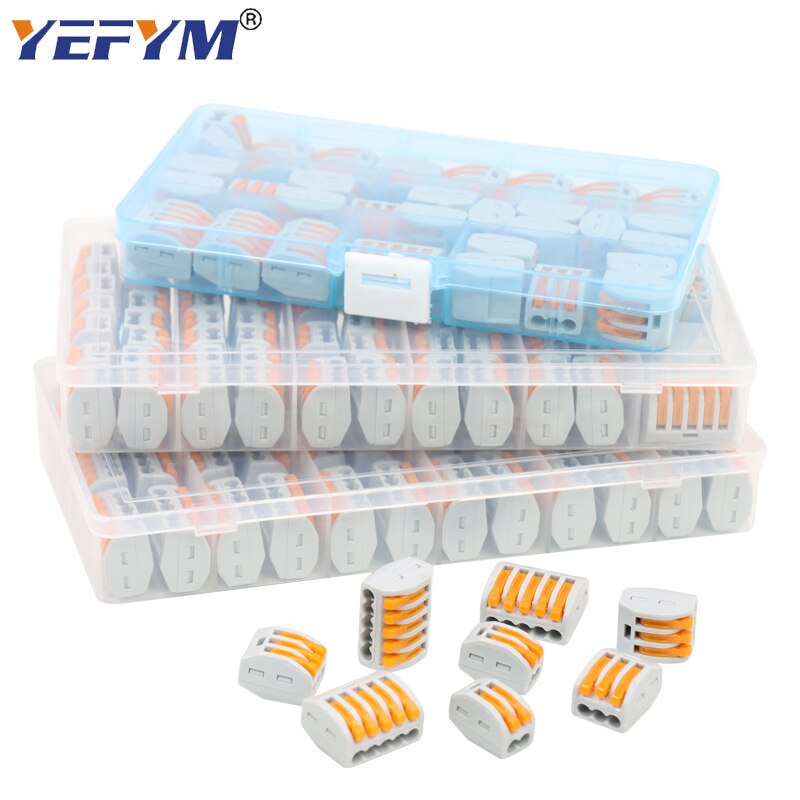 Electrical wiring terminals set cage spring universal fast terminal household connectors for connection push-in terminal block