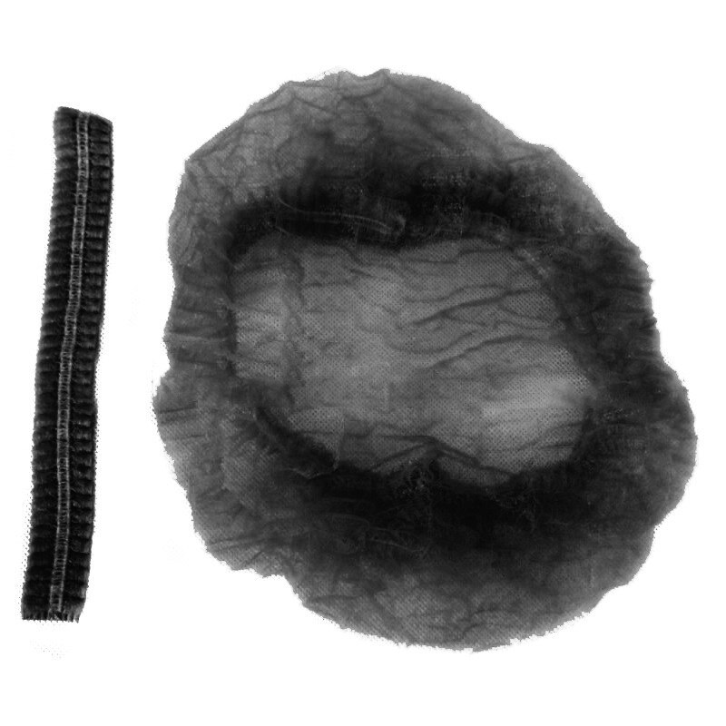 100 PCS Disposable Cap Hat Dust-proof Strip Hood Beauty Salon Cap Protection Cap Bathroom Supplies Gadgets: Black