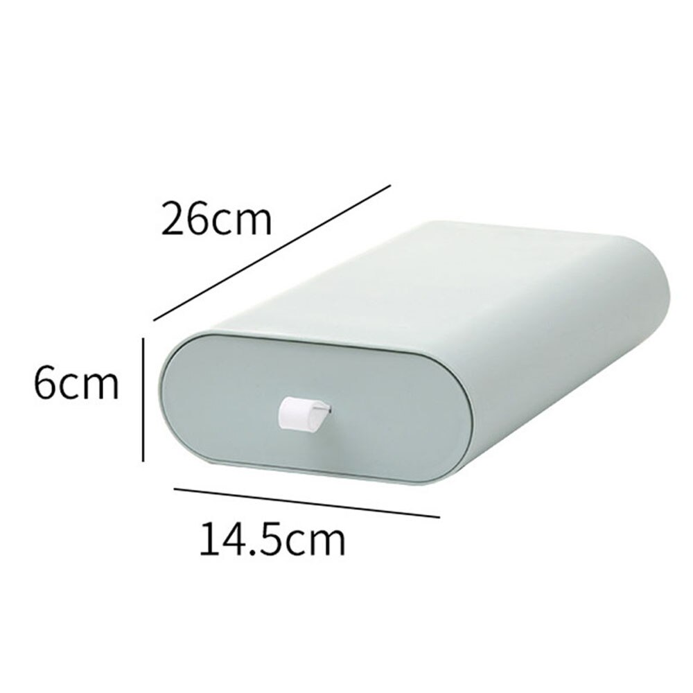 Under The Desk Storage Box Invisible Drawer Paste Office Desk Bottom Finishing Box Dormitory Desktop Stationery Box Cosmetic Box: Green M