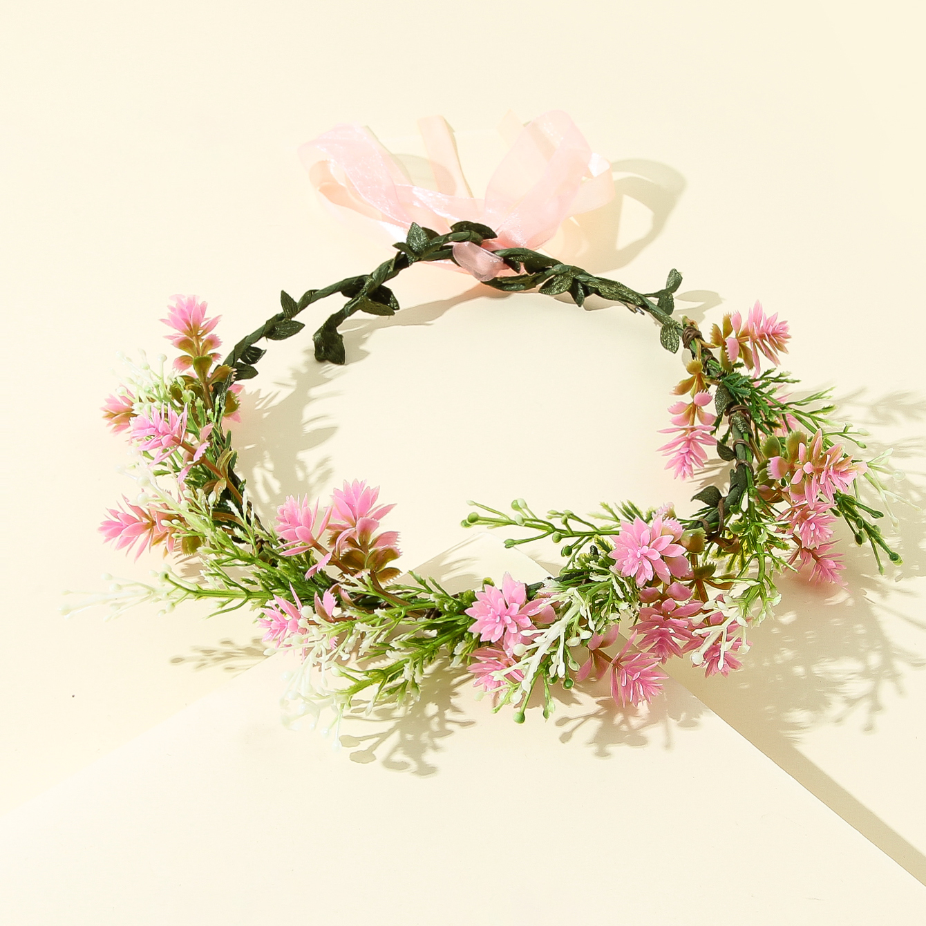 Corona pequeña de flores de girasol para niña, diadema para niña, accesorios para el cabello, tocado para mujer, guirnalda Floral, tocado nupcial: 3